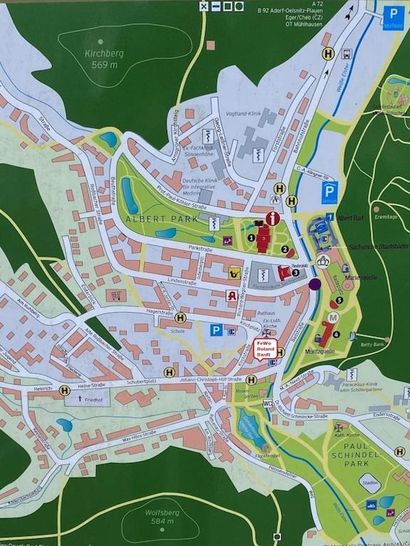 Fewo Roland Ranft Direkt Am Kurpark Barrierearm 60Qm Bad Elster Buitenkant foto
